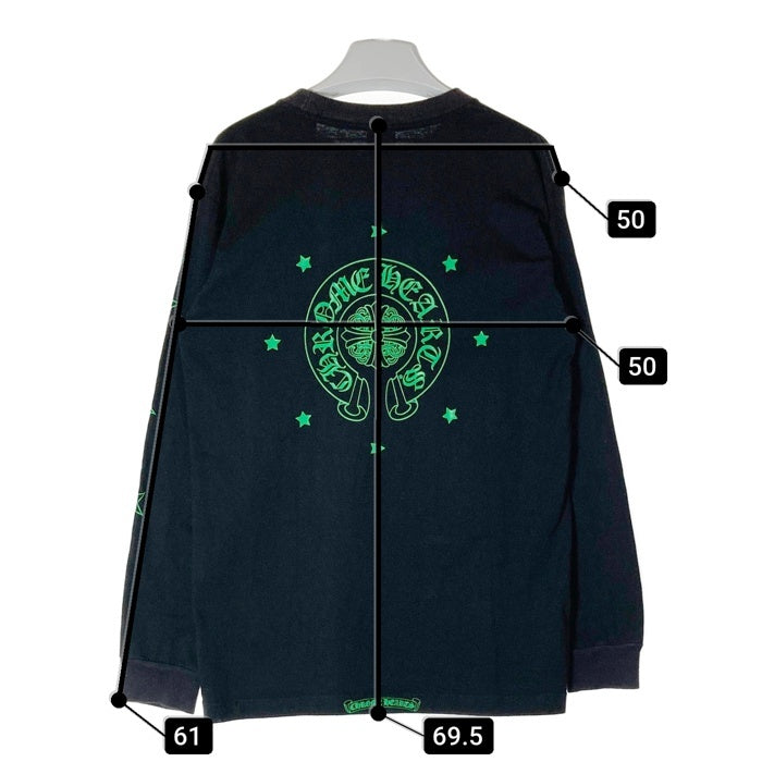 CHROME HEARTS クロムハーツ ホースシュー スター ロンT オールド ブラック sizeM 瑞穂店