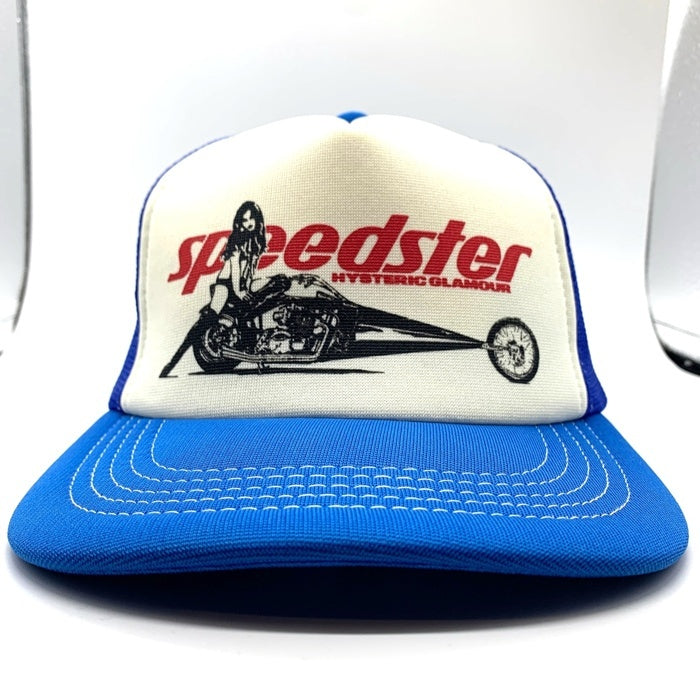 HYSTERIC GLAMOUR ヒステリックグラマー Speedster プリント メッシュキャップ トラッカー ブルー 02221QH05 福生店