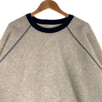 patagonia パタゴニア Reversible Shearling Crew リバーシブルシアリング クルーネックスウェットトレーナー ボア アッシュグレー ネイビー Size XL相当 福生店
