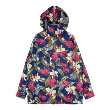 ENGINEERED GARMENTS エンジニアードガーメンツ ボタニカル柄 フード付き 胸ポケット プルオーバー ネイビー sizeM 瑞穂店