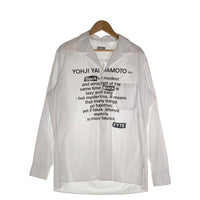 S'YTE サイト ヨウジヤマモト メッセージプリントシャツ ホワイト オープンカラー UT-B64-036 Size 3 福生店