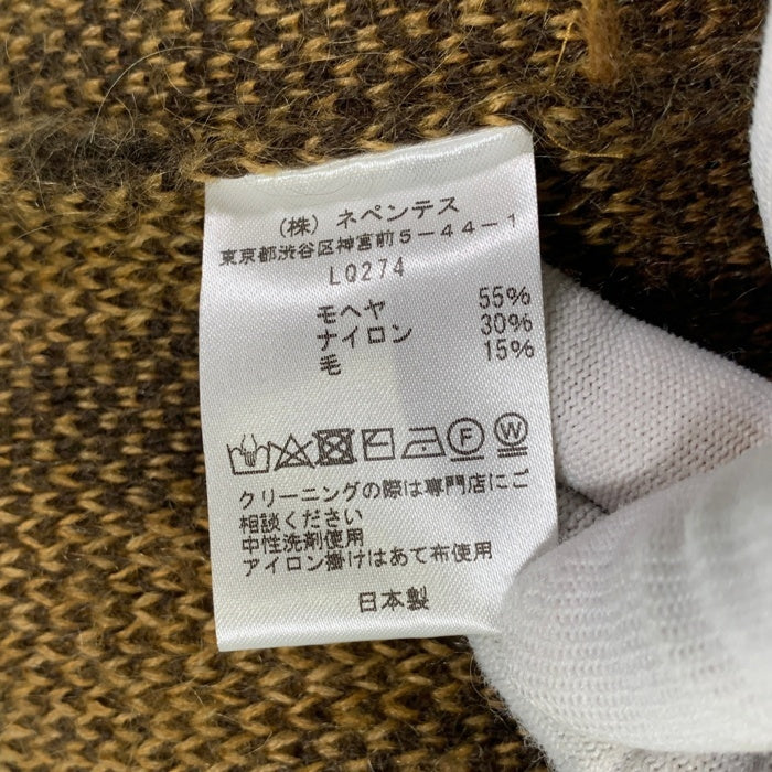 NEEDLES ニードルス 22AW Mohair Cardigan Zigzag モヘア カーディガン ジグザグ LQ274 イエロー ベージュ LQ274 Size L 福生店