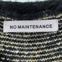 NO MAINTENANCE ノーメンテナンス アクリル ウール ニットカーディガン ブラック Size S 福生店