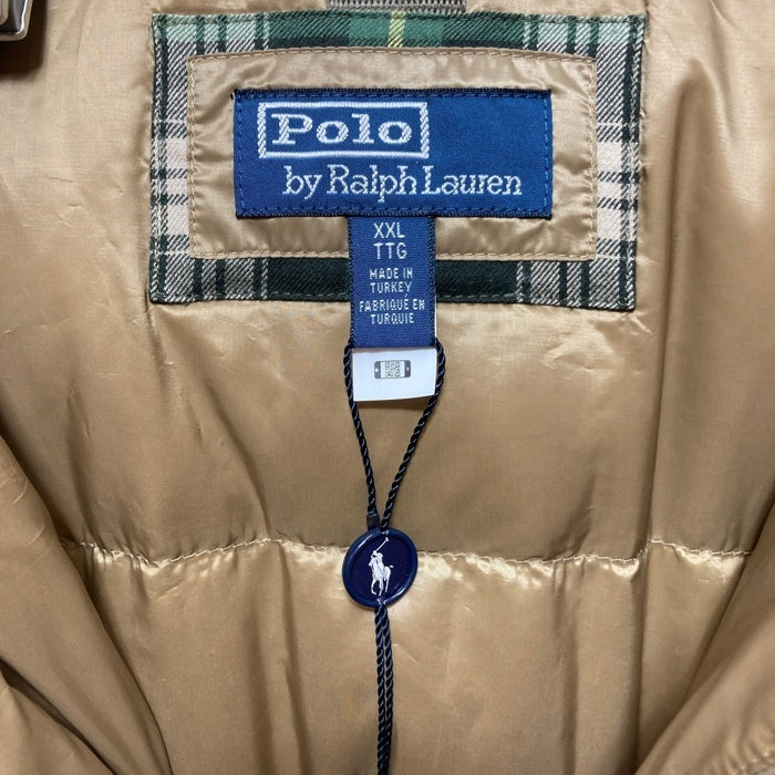 Polo by Ralph Lauren ポロラルフローレン ダウンジャケット ミディアムレイン ボンバー ベージュ Size XXL 瑞穂店