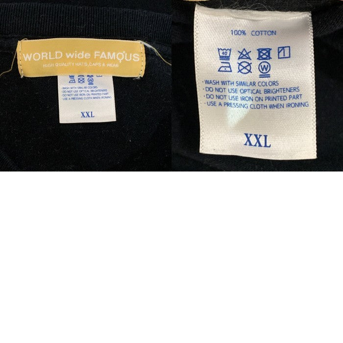 WORLD wide FAMOUS ワールドワイドフェイマス 2pac ビギー プリントTシャツ ブラック Size XXL 福生店