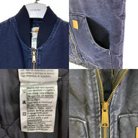 Carhartt カーハート V02 MDT 裏キルティングダックベスト 前後企業ロゴ ネイビー sizeM 瑞穂店