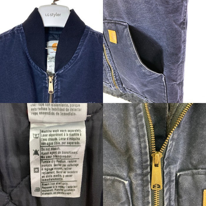 Carhartt カーハート V02 MDT 裏キルティングダックベスト 前後企業ロゴ ネイビー sizeM 瑞穂店
