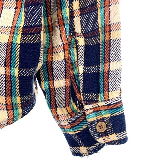 70's BIG MAC ビッグマック フランネルチェックシャツ ネイビー ホワイト Size S 福生店