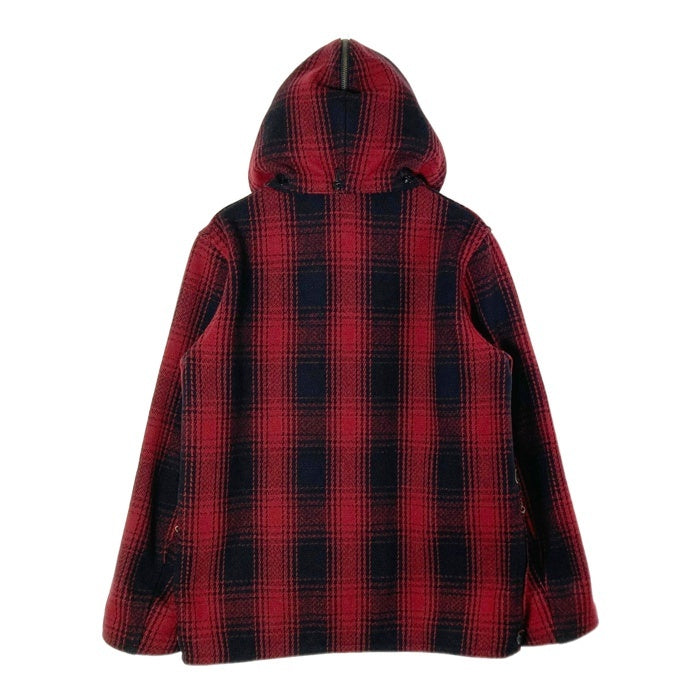 JELADO ジェラード Wool Hunting Jacket ウールハンティングジャケット フード付 チェック レッド size38 瑞穂店