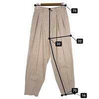 80's STUSSY ステューシー 2タック コットンテーパードパンツ ベージュ USA製 黒タグ Size 30 福生店