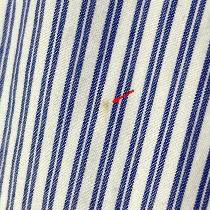 STUSSY ステューシー Big Button Stripe Shirt ビッグボタン ストライプシャツ ブルー sizeM 瑞穂店