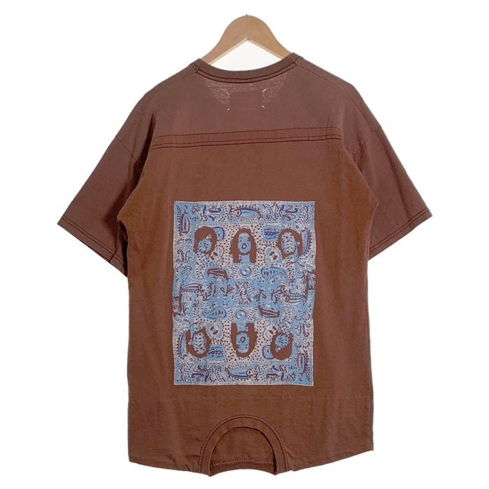 Maison Martin Margiela メゾンマルタンマルジェラ 13SS プリント ドッキングTシャツ ブラウン S30GC0410 Size F 福生店