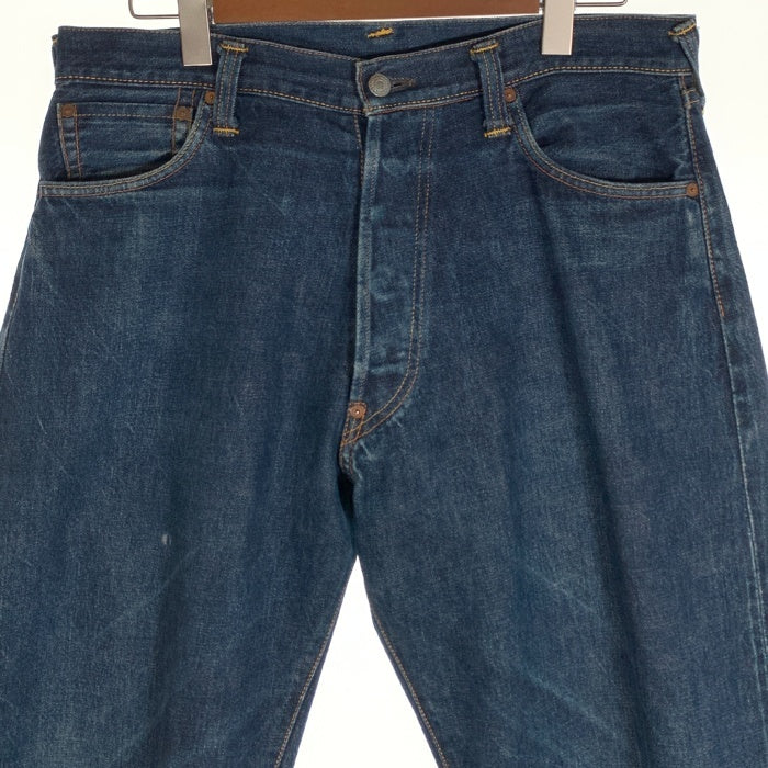 EVISU エヴィス No.2 ボタンフライ 5ポケットデニムパンツ ジーンズ インディゴ 虎耳 Size 38×32 福生店