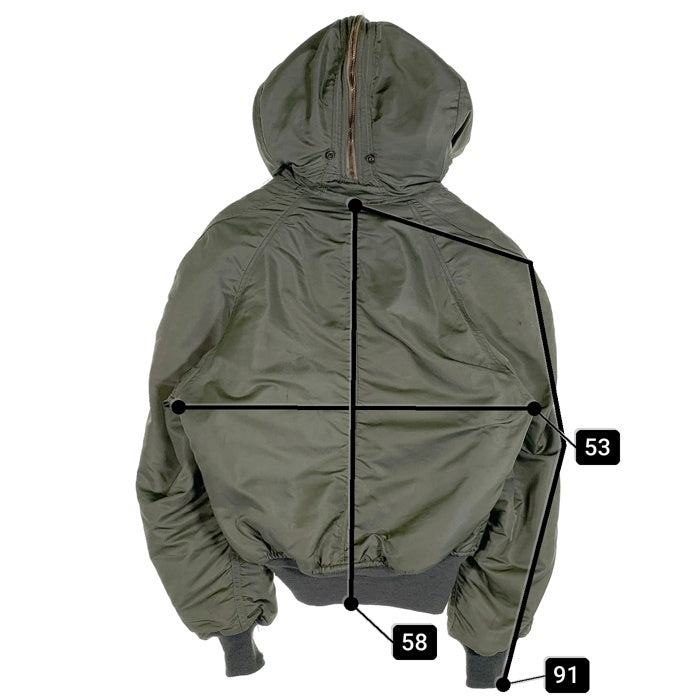 U.S. ARMY 60's ALPHA INDUSTRIES アルファインダストリーズ N-2B コヨーテファー  黒タグ CONMERジッパー フライトジャケット オリーブ MIL-J-6278D / 8415-270-0366 /DSA-1-2355-63-C  Size M 福生店