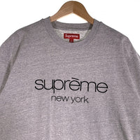 SUPREME シュプリーム 23AW Classic Logo S/S Top クラシックロゴ Tシャツ 刺繡 グレー Size L 福生店