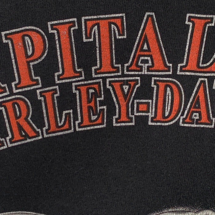 HARLEY-DAVIDSON ハーレーダビッドソン バー&シールド イーグル プリント Tシャツ ブラック Size XL 福生店