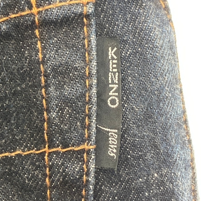 KENZO JEANS ケンゾー ジーンズ 北斎タグ ボタンフライ テーパード デニムパンツ インディゴ size79cm-1 瑞穂店