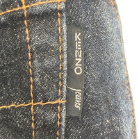 KENZO JEANS ケンゾー ジーンズ 北斎タグ ボタンフライ テーパード デニムパンツ インディゴ size79cm-1 瑞穂店