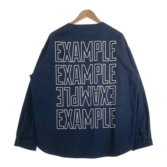 EXAMPLE エグザンプル 20AW BASE BALL DENIM SHIRT ベースボール デニムシャツ インディゴ Size XL 福生店