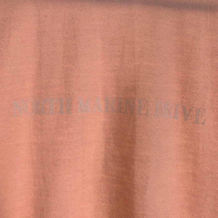 NORTH MARINE DRIVE ノースマリンドライブ ロゴプリント Tシャツ ピンク 日本製 オールド Size L 相当 福生店