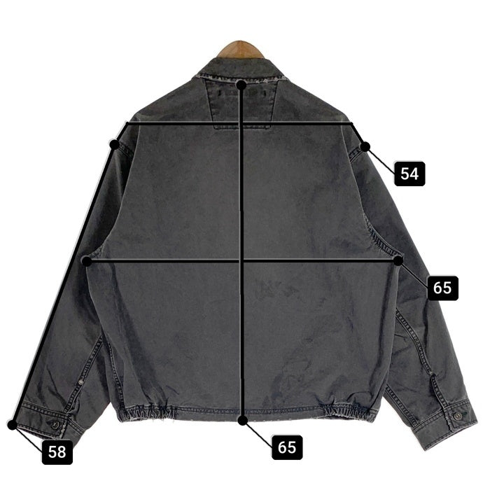 NAUTICA ノーティカ 24SS クラッシュドチノ ジップブルゾン ジャケット グレー USED/ダメージ加工 241-1538 Size L 福生店