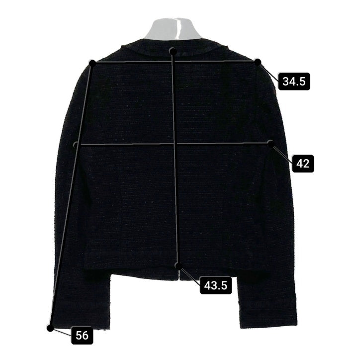 ANAYI アナイ ノーカラー ジャケット ブラック size36 瑞穂店