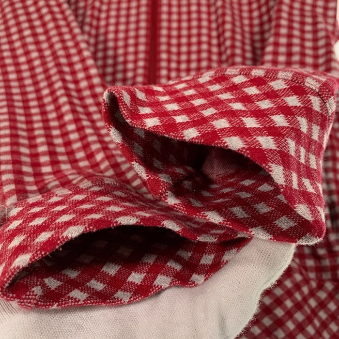 BURBERRY BLACK LABEL バーバリーブラックレーベル ジップアップ コットンパーカー チェック ホース刺繡 レッド BMV04-203-16 Size 3 福生店