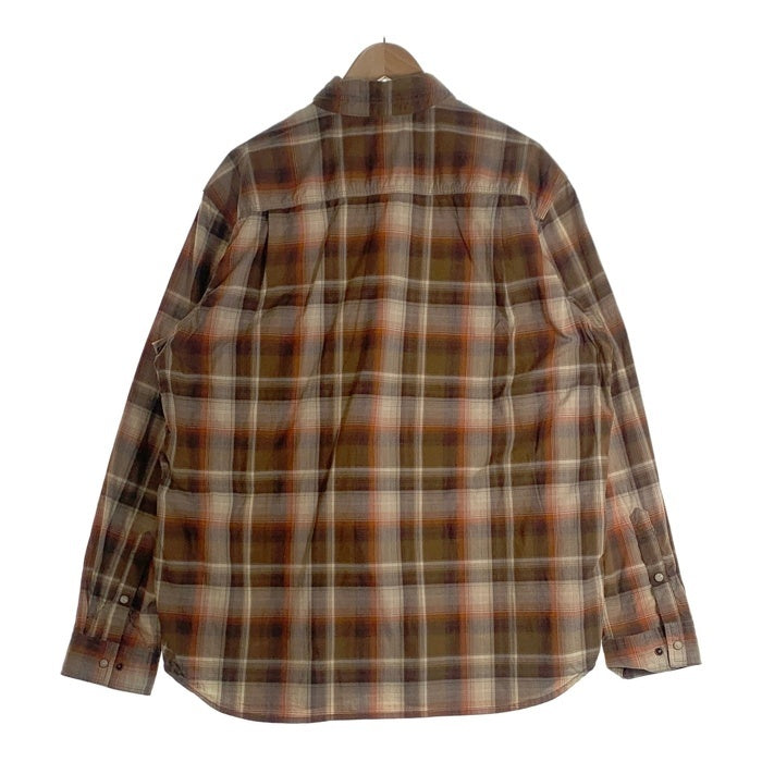 CARHARTT カーハート チェック 長袖 ロングスリーブ シャツ ブラウン インド製 104143 244Size XL 福生店