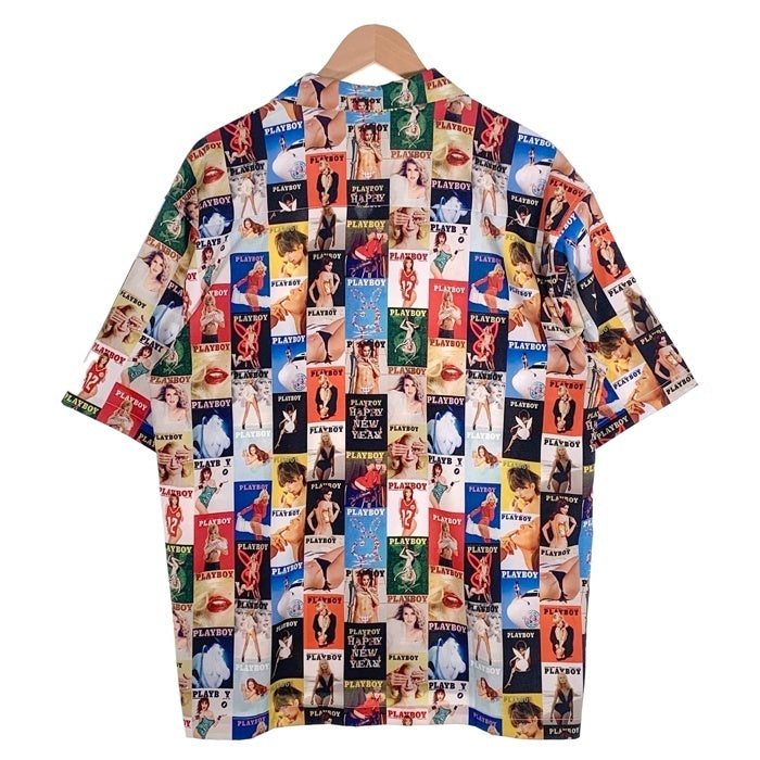 PLAYBOY プレイボーイ FREAKS STORE 総柄プリント オープンカラーシャツ 半袖 マルチ Size L 福生店