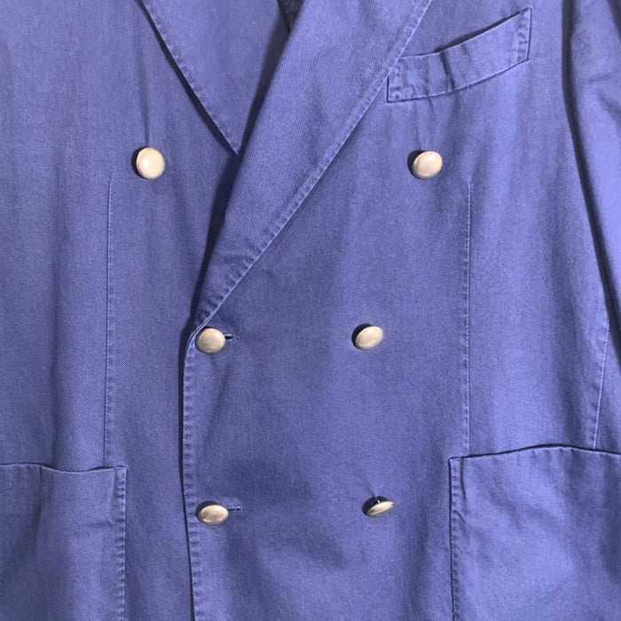 BOGLIOLI ボリオリ COAT コットン ダブルブレスレット ジャケット コート ネイビー メタルボタン イタリア製 Size 52 福生店