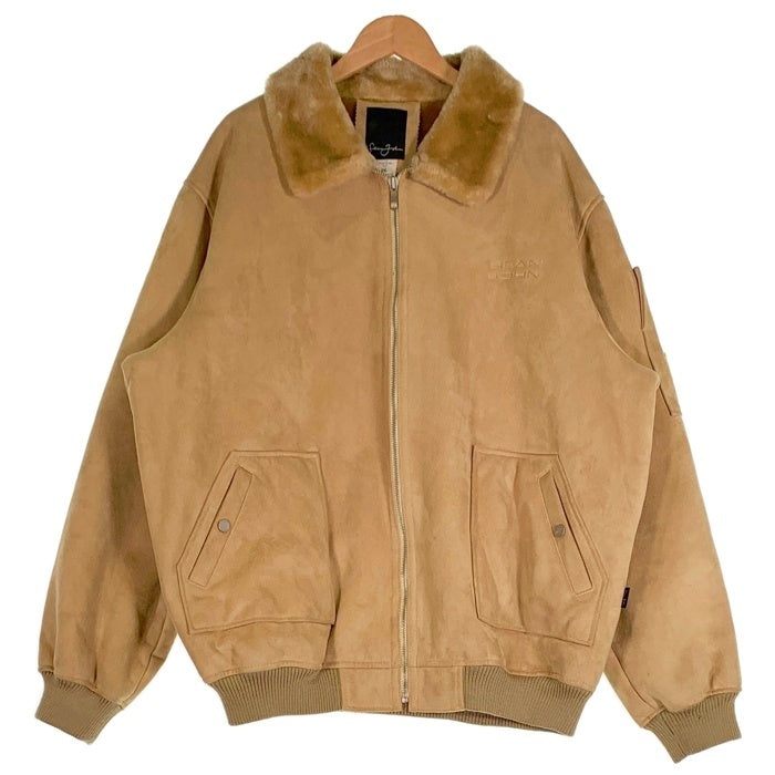 Sean John ショーンジョン ファー レザー ジップアップ ジャケット ベージュ Size 2XL 福生店