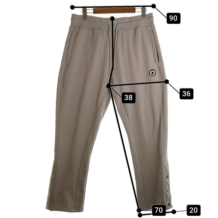EXAMPLE エグザンプル ROUND LOGO PATCH SIDE BUTTON SWEAT PANTS ラウンドロゴ サイドボタン スウェットパンツ ベージュ Size XXL 福生店