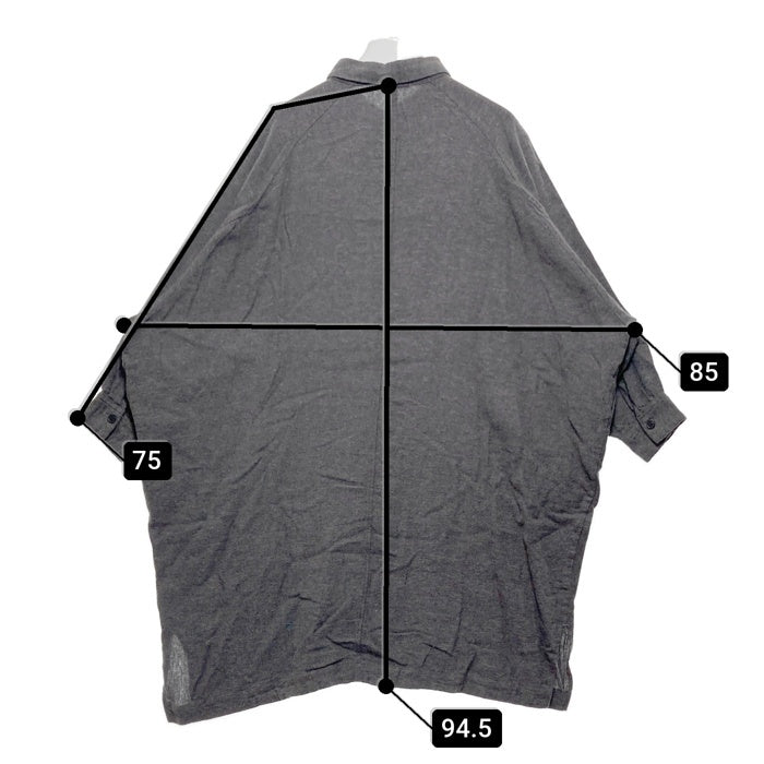 SUN VALLEY サンバレー コットンリネンダンガリー起毛ワンピース グレージュ sizeM 瑞穂店