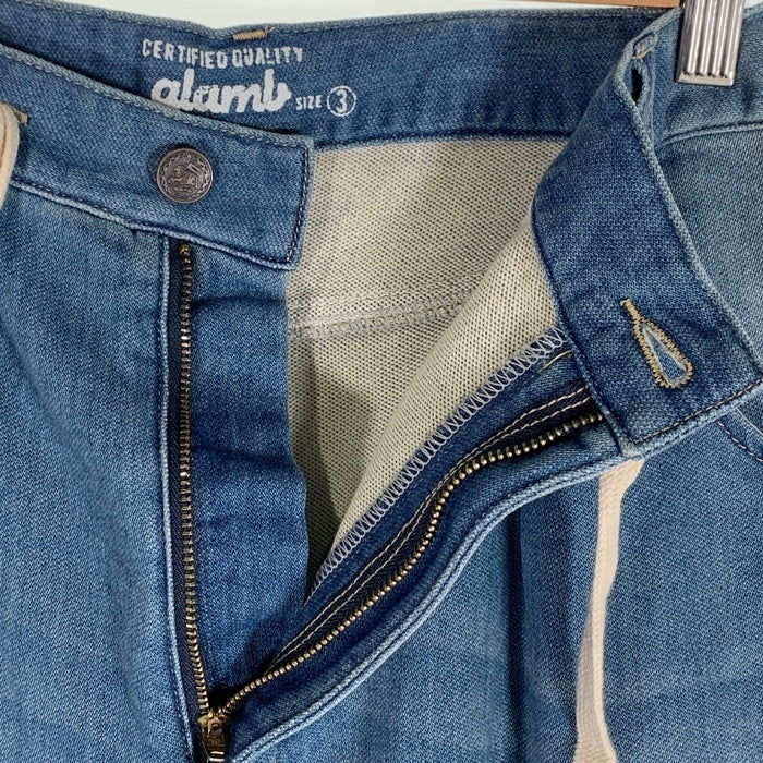 glamb グラム Dion cropped knit denim ディオンクロップドニットデニムパンツ ライトインディゴ GB0118/P14 Size 3 福生店
