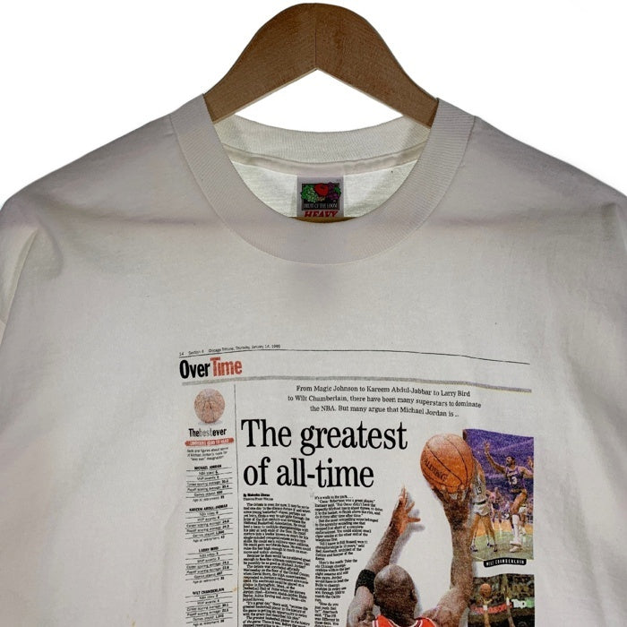 90-00's NBA Over Time The greatest of all-time フォトプリントTシャツ ホワイト フルーツオブザルーム Size XL 福生店