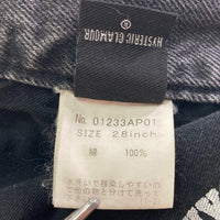 HYSTERIC GLAMOUR ヒステリックグラマー 23AW 01233AP01 GUITAR GIRL ギターガール センタースリット デニムパンツ ブラック size28 瑞穂店