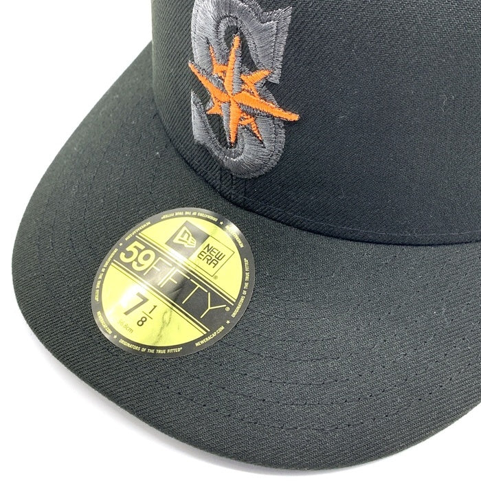 NEWERA ニューエラ Seattle Mariners シアトル マリナーズ  59FIFTY ベースボールキャップ ブラック サイドパッチ Size 7 1/8(56.8cm) 福生店
