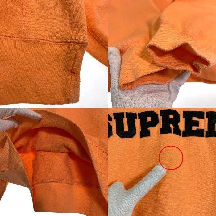 SUPREME シュプリーム 24SS Cord Collegiate Logo Hooded Sweatshirt カレッジロゴ プルオーバースウェットパーカー オレンジ Size M 福生店