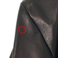 FORCES JACKETS Leather NAVY PEA COAT レザーネイビーピーコート ブラック ボタン1個欠品 Size L 福生店