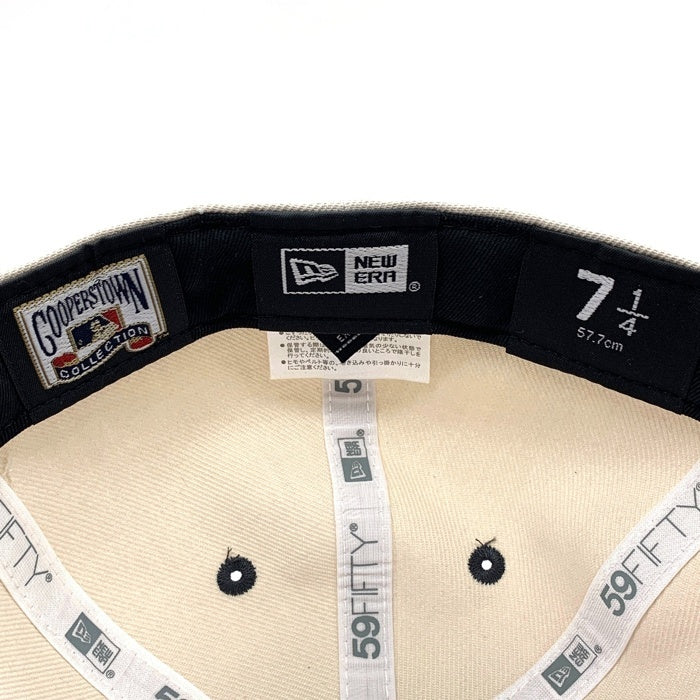 New Era ニューエラ Chicago Cubs シカゴカブス 59FIFTY ベースボールキャップ THE CAPS ベージュ チャコール Size 7 1/4 (57.7cm) 福生店