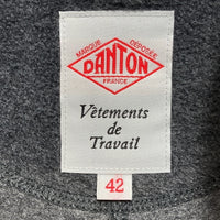 DANTON ダントン 18A-MR-001 ショールカラー フリースジャケット グレー size42 瑞穂店