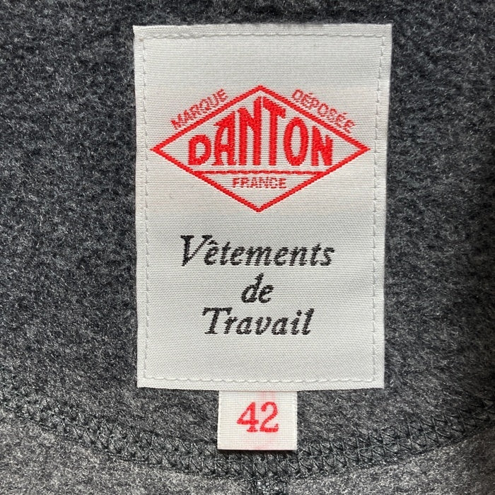 DANTON ダントン 18A-MR-001 ショールカラー フリースジャケット グレー size42 瑞穂店