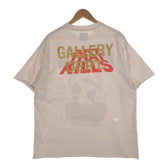 GALLERY DEPT. ギャラリーデプト ATK CORONA VIRUS WORLD TOUR プリントTシャツ ダメージ加工 ベージュ Size L 福生店