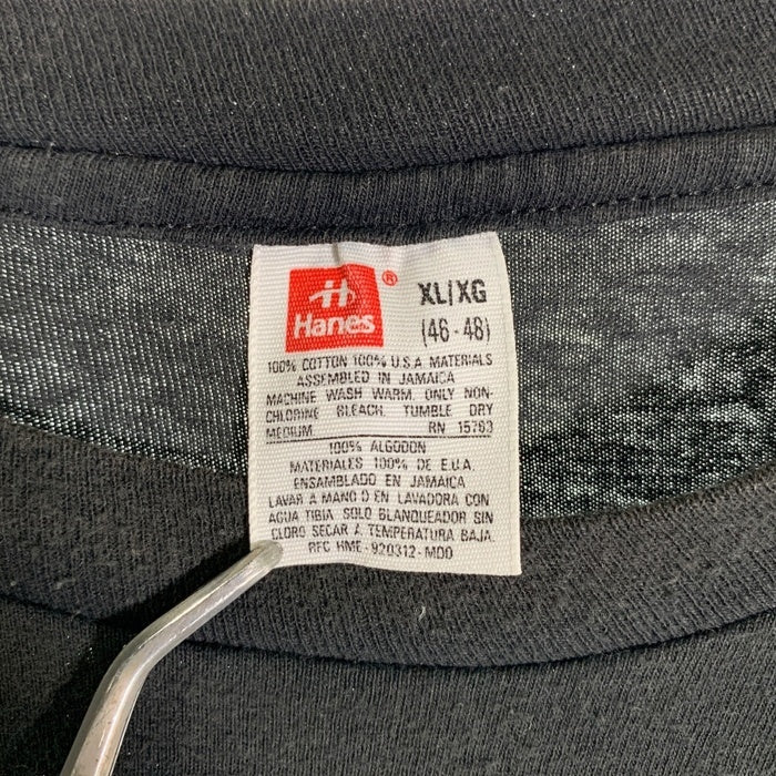 90's Hanes ヘインズ 半袖 ポケT ポケット Tシャツ ブラック USA製 Size XL (46-48) 福生店