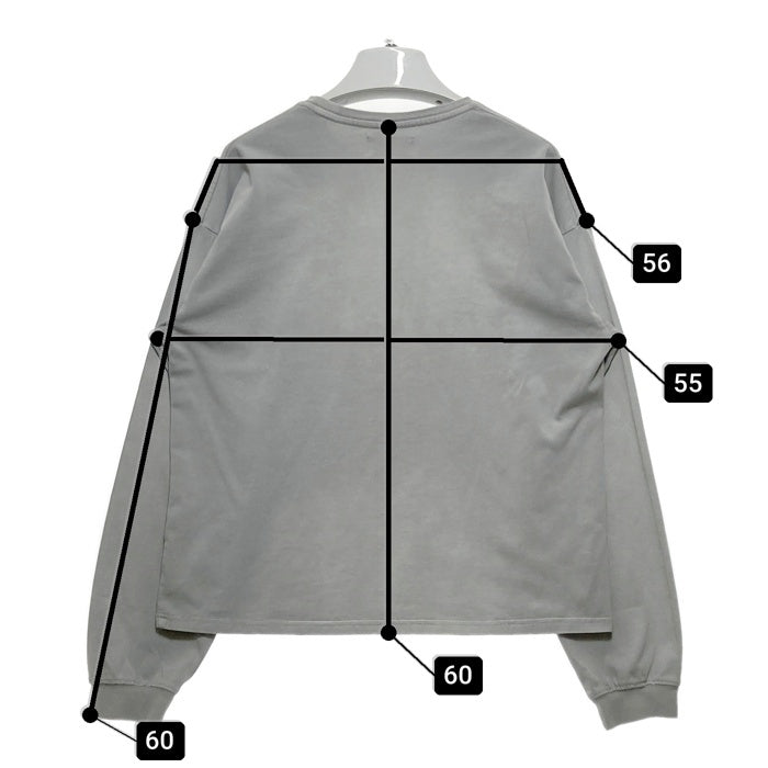 AVIREX アヴィレックス 5130701 WEB LIMITED LINE SPRAY L/S T-SHIRT 刺繍 長袖Tシャツ ライトグレー sizeL 瑞穂店