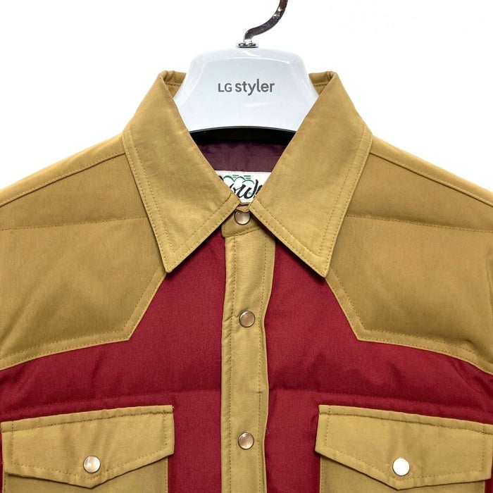 Schott ショット M83148 シャツジャケット ダウンジャケット レッドxブラウン size36 瑞穂店