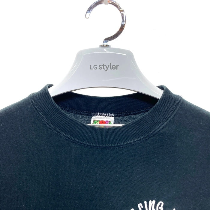 FRUIT OF THE LOOM フルーツオブザルーム メキシコ製 胸刺繍 ヘビースウェットトレーナー ブラック sizeL 瑞穂店