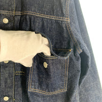 CALEE キャリー 1st TYPE NO COLLAR DENIM JACKET ノーカラー デニムジャケット インディゴ Size L 福生店