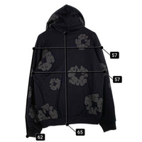 DENIM TEARS デニムティアーズ COTTON WREATH HOODIE コットンリース プルオーバースウェットパーカー ブラック フラワーブラック Size L 福生店