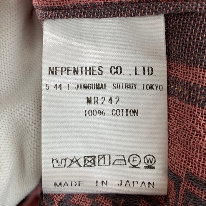 Needles ニードルズ CABANA SHIRT コットン オープンカラーシャツ 半袖 ピンク MR242 Size L 福生店